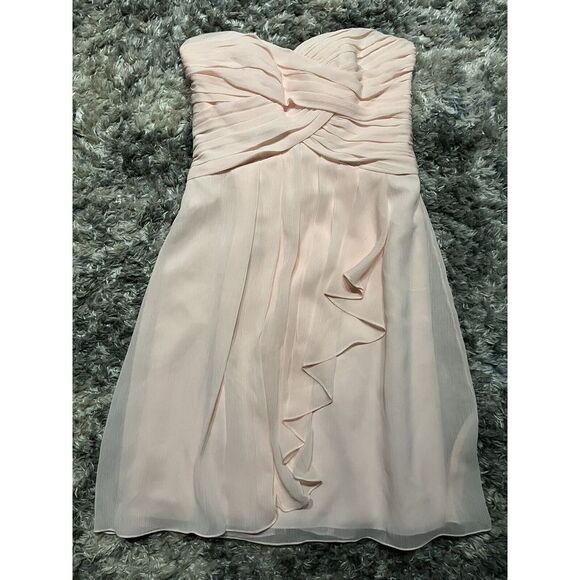 WOMENS 4 DAVID'S BRIDAL BRIDESMAID PROM PARTY DRESS BELLINI F14847 Pink - Picture 1 of 3